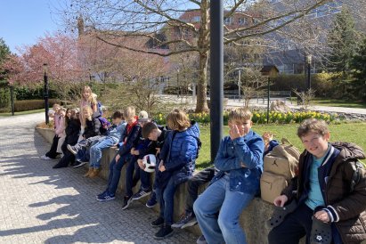 Baarův park - pozorování jarních květin, třídní pexeso