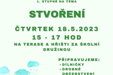 Pozvánka na projekt 1. stupně - STVOŘENÍ