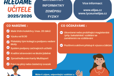 Hledáme nové kolegy na příští školní rok – přidejte se k nám!