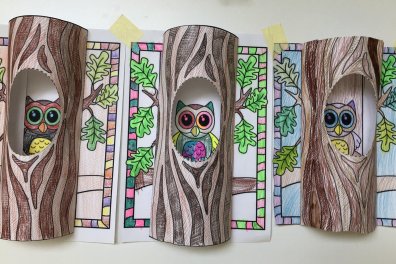 Sova v dutém stromě