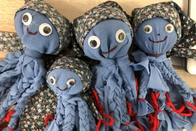 Ruční výroba textilní hračky – chobotničky