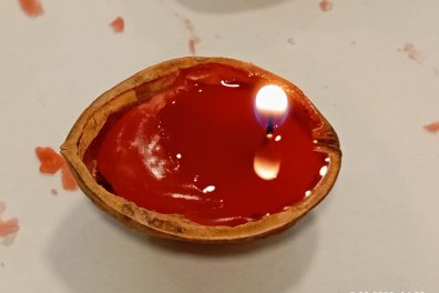 Svíčky ze skořápek