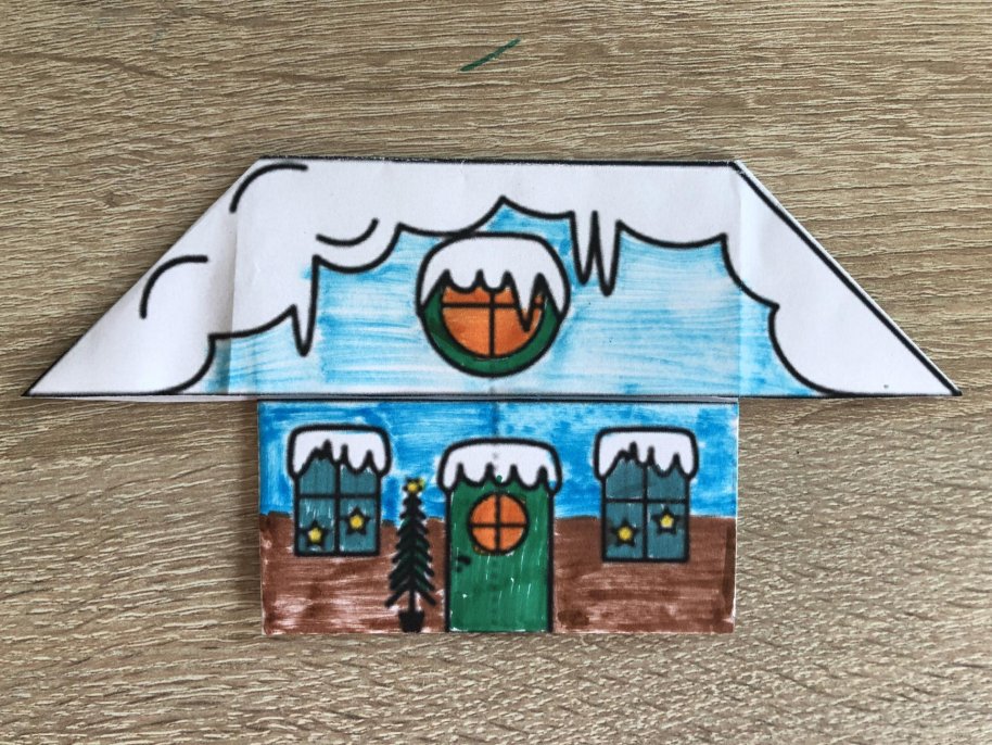 Zimní chaloupka a sánkování