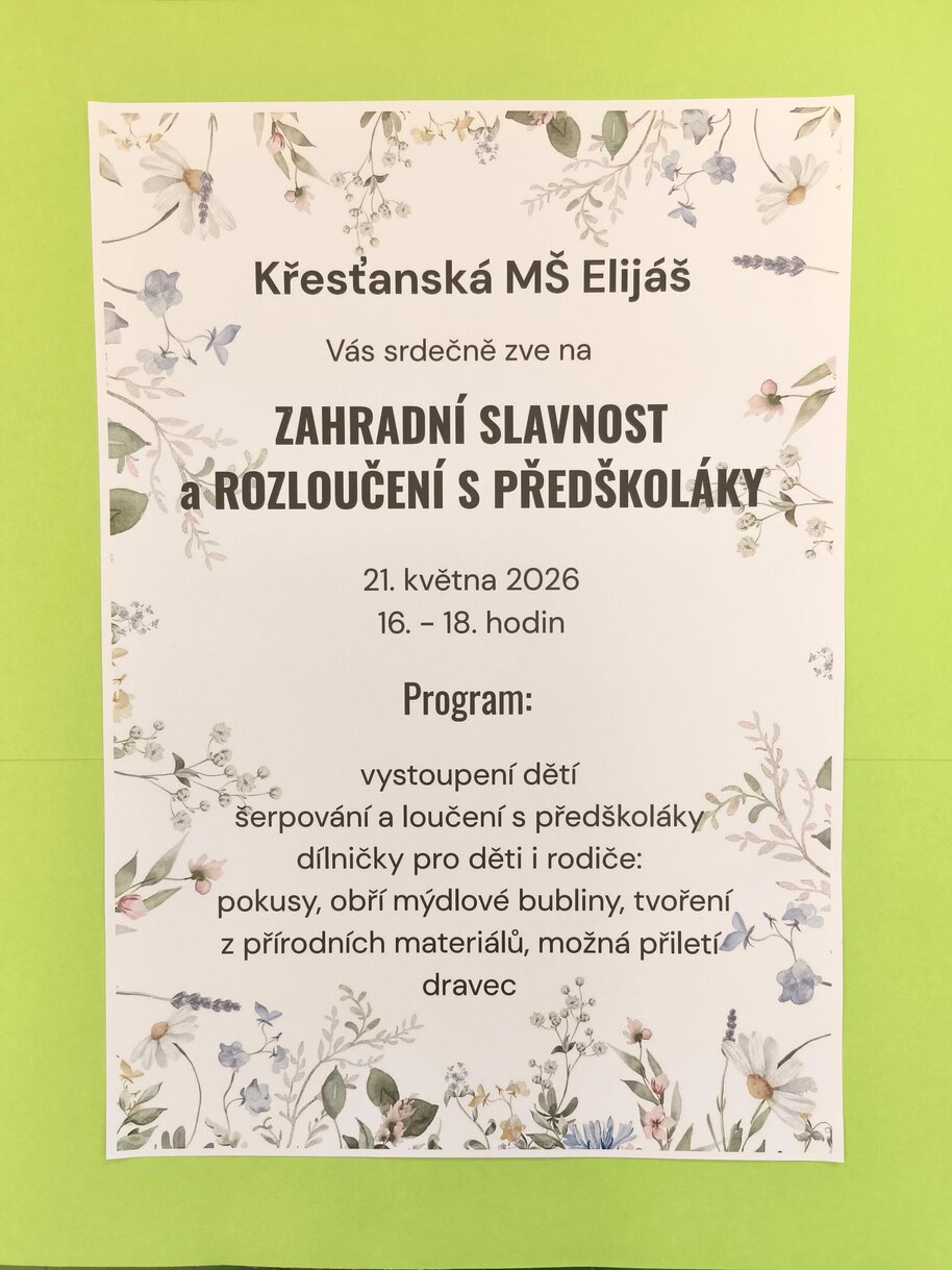 Zahradní slavnost a loučení s předškoláčky