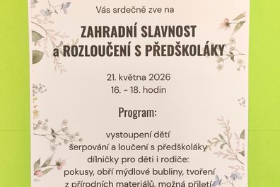 Zahradní slavnost a loučení s předškoláčky